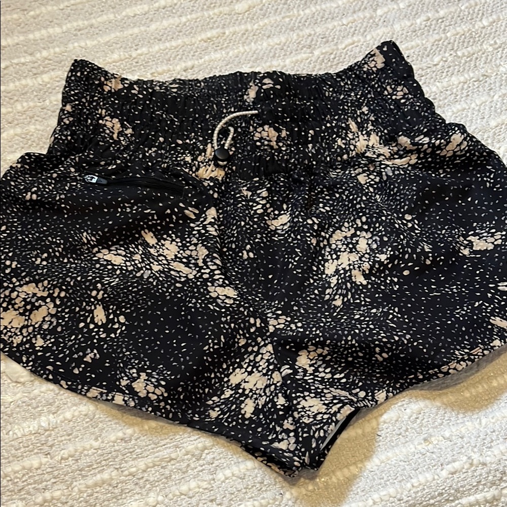 Black and White Speckled Shorts